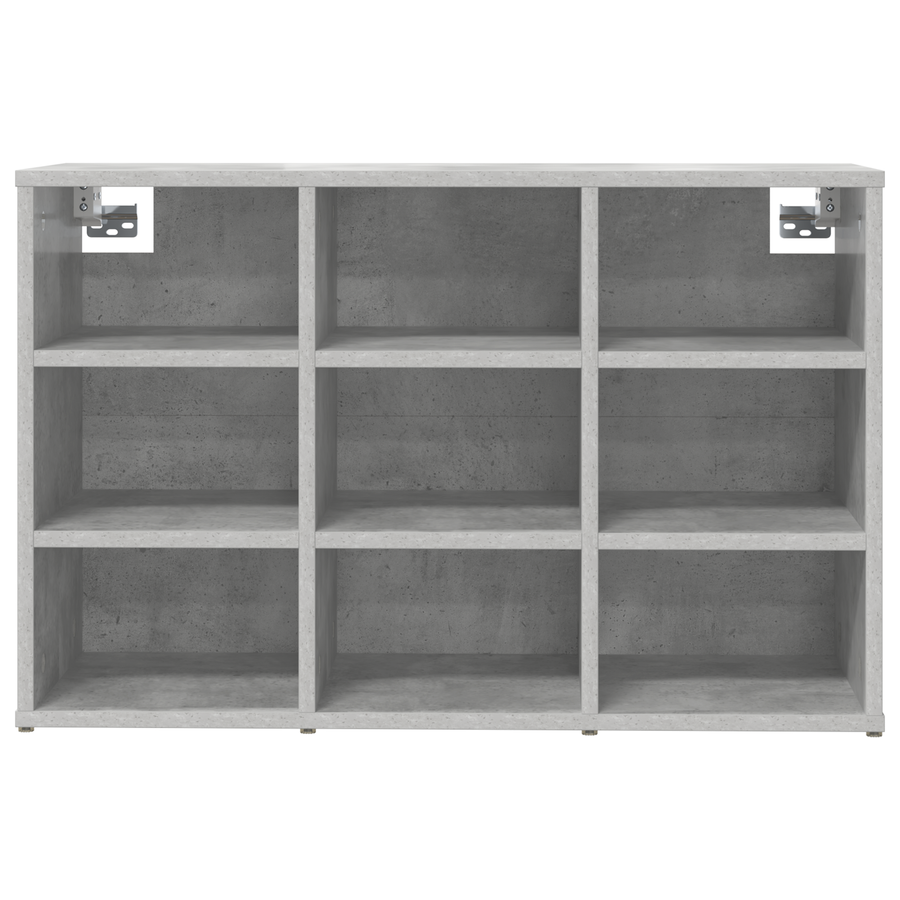 Schoenenkast Beton grijs 52.5 x 30 x 50 cm Bewerkt hout