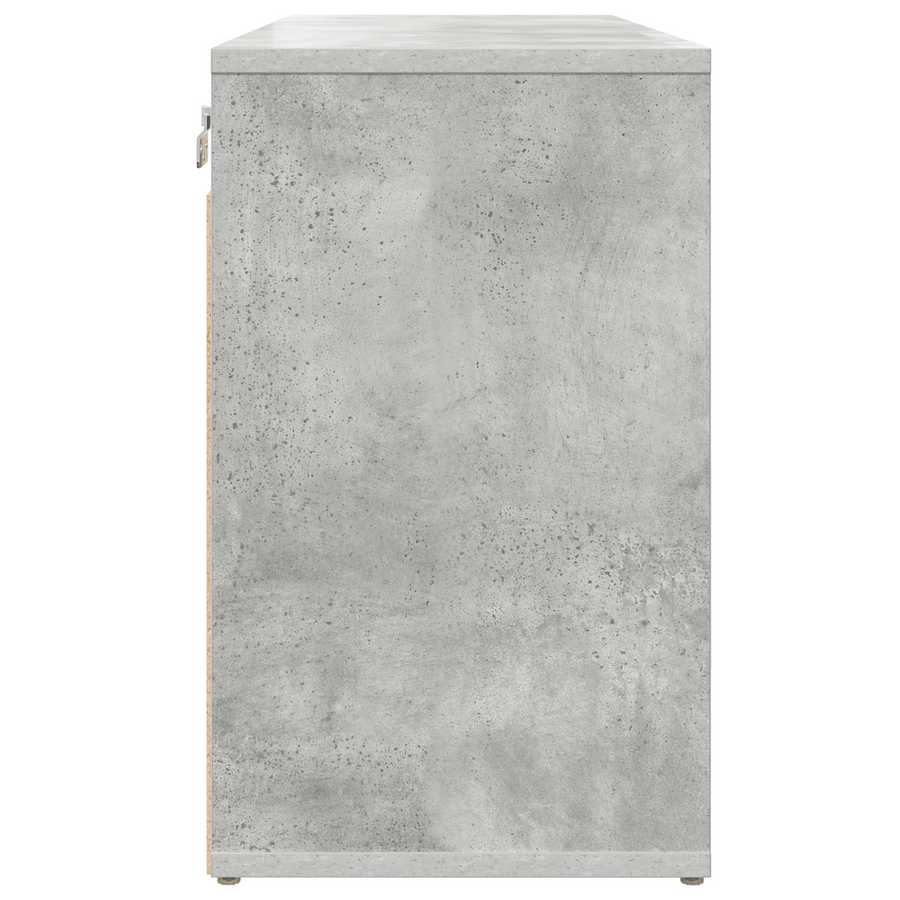 Schoenenkast Beton grijs 52.5 x 30 x 50 cm Bewerkt hout