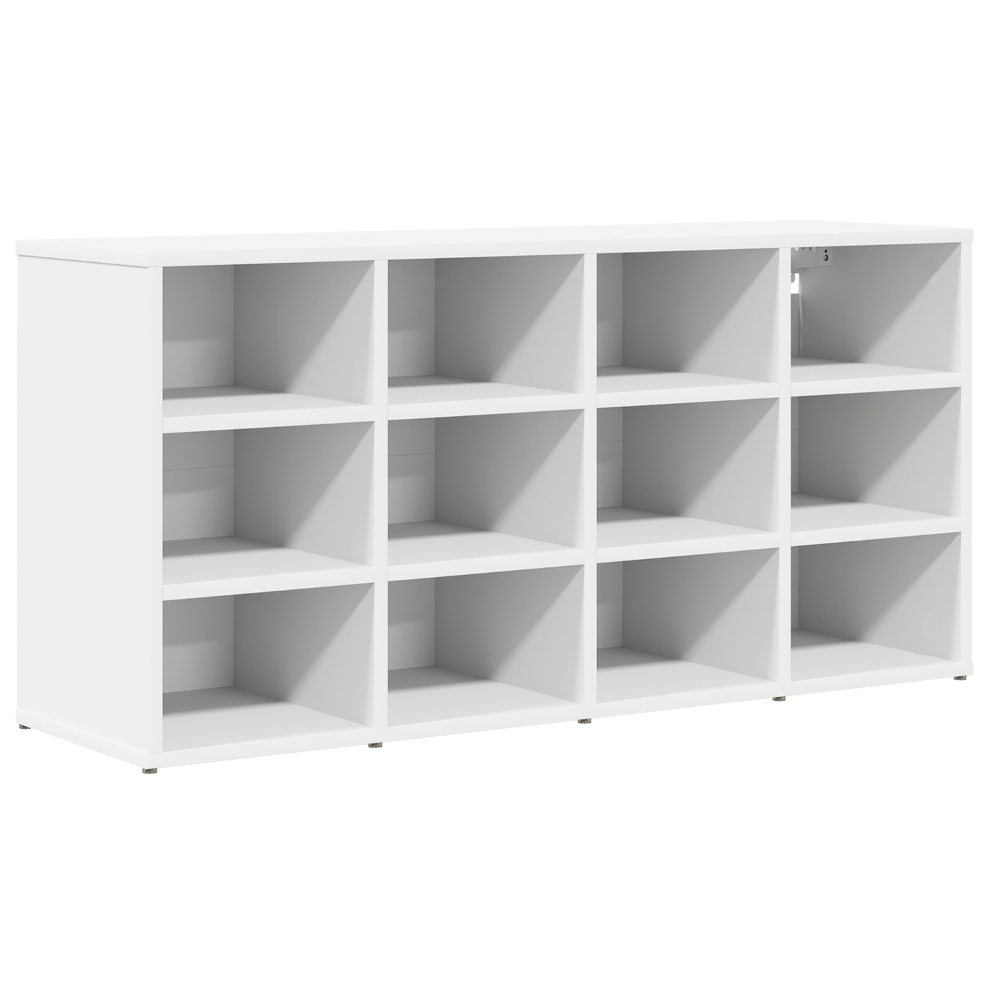 Schoenenkast met plank met opslag Wit 52.5 x 30 x 50 cm Bewerkt hout