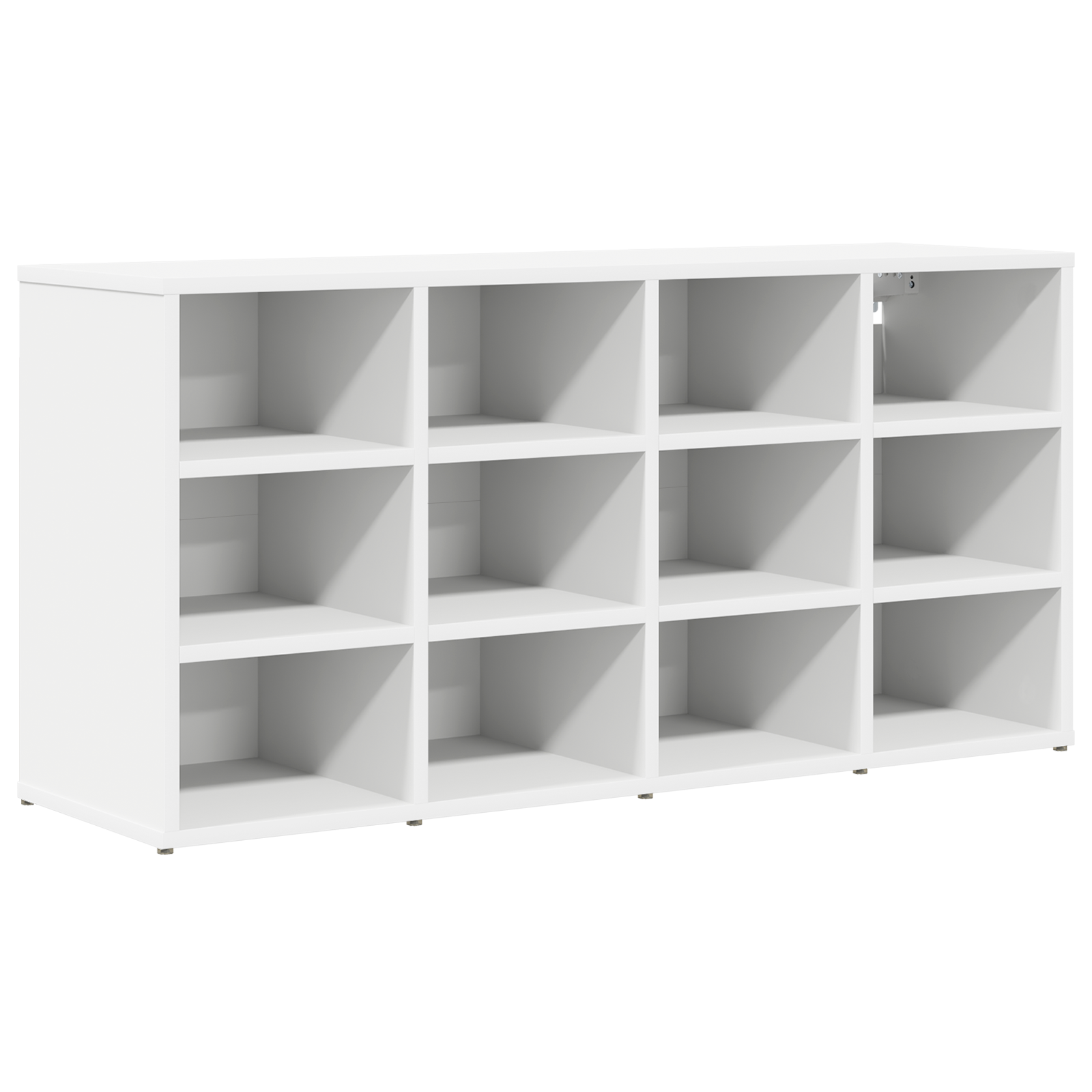 Schoenenkast met plank met opslag Wit 52.5 x 30 x 50 cm Bewerkt hout