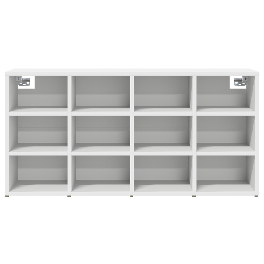 Schoenenkast met plank met opslag Wit 52.5 x 30 x 50 cm Bewerkt hout