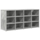 Schoenenkast 52.5x30x50 cm betongrijs bewerkt hout