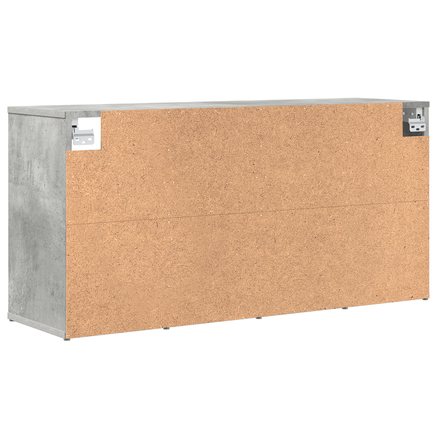Schoenenkast Beton grijs 52.5 x 30 x 50 cm Bewerkt hout
