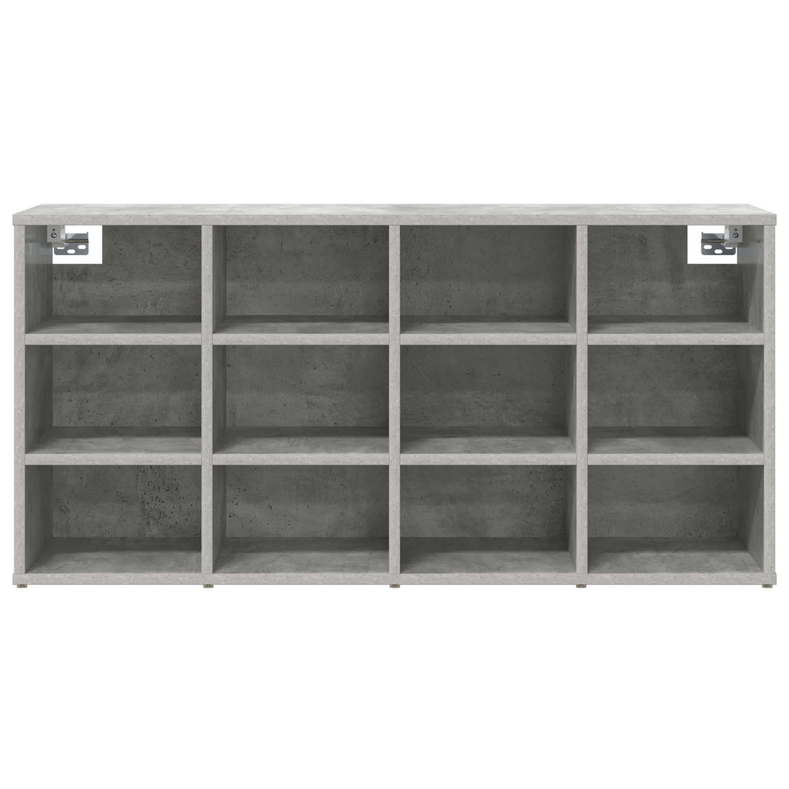 Schoenenkast Beton grijs 52.5 x 30 x 50 cm Bewerkt hout