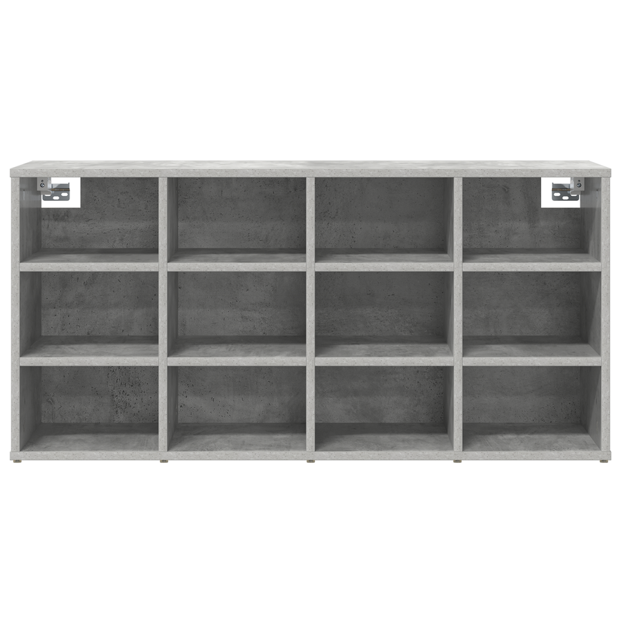Schoenenkast Beton grijs 52.5 x 30 x 50 cm Bewerkt hout
