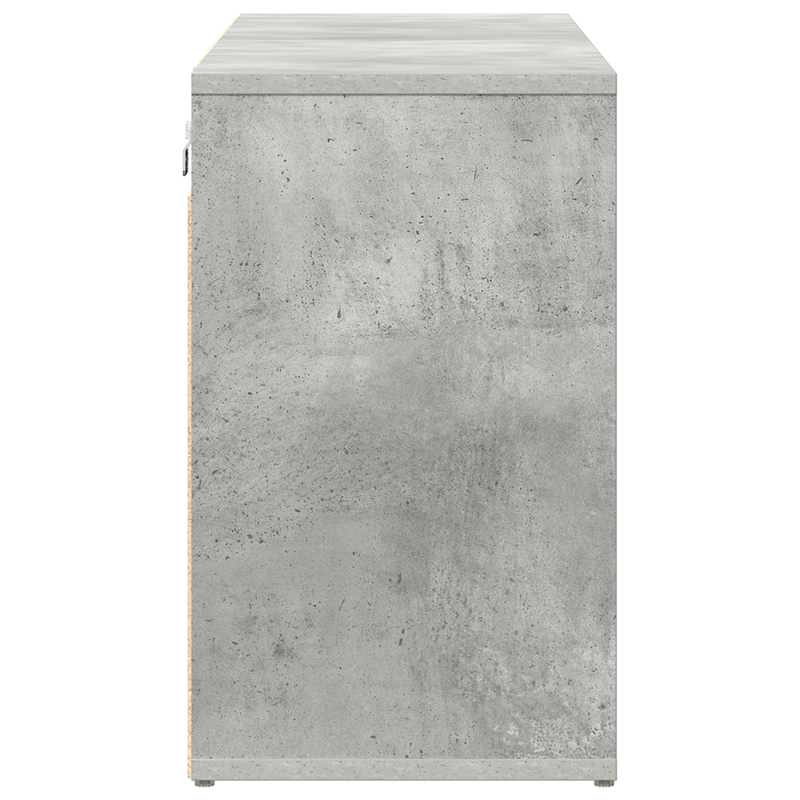Schoenenkast Beton grijs 52.5 x 30 x 50 cm Bewerkt hout