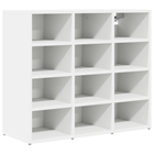 Schoenenkast wit 52.5x30x50 cm bewerkt hout
