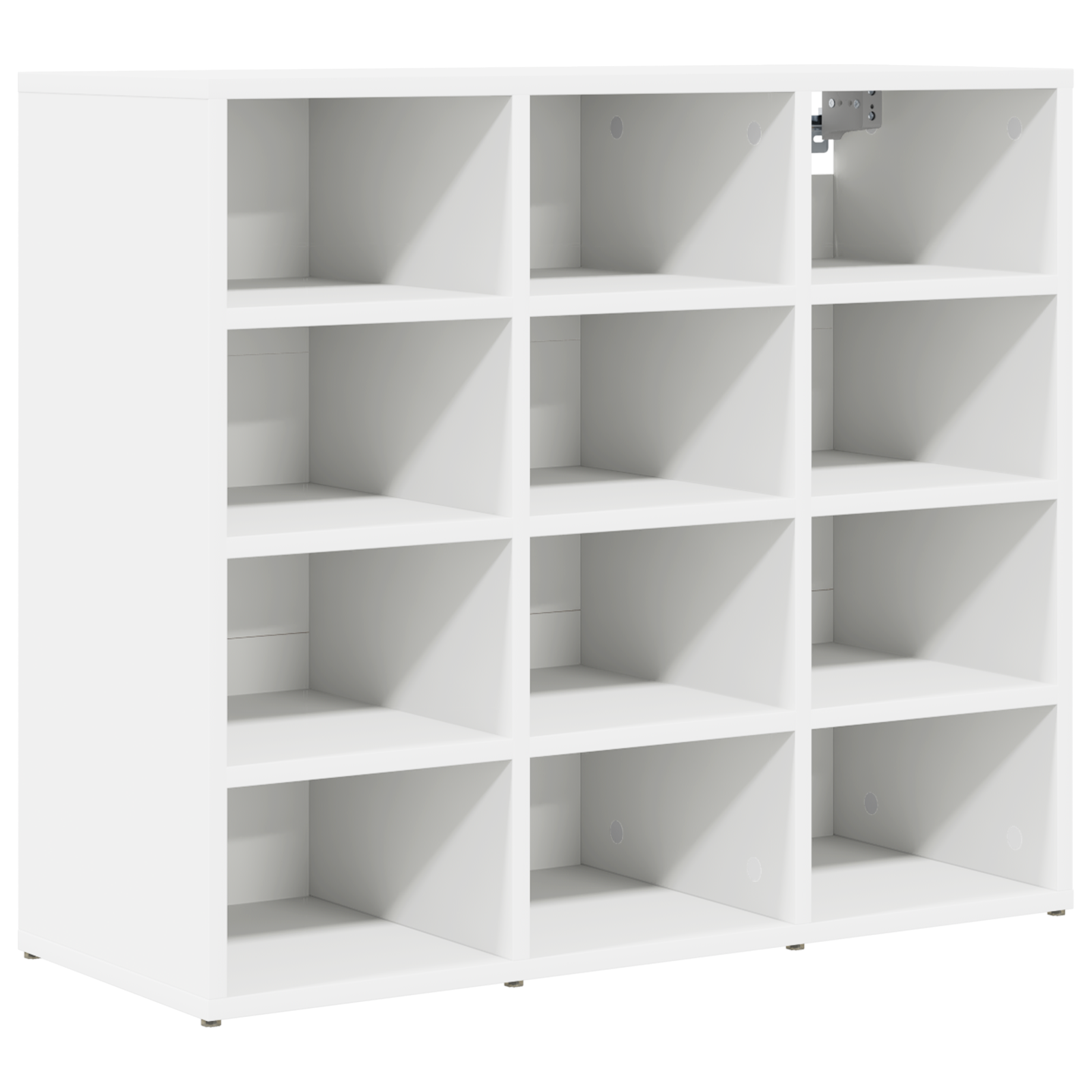 Schoenenkast met plank met opslag Wit 52.5 x 30 x 50 cm Bewerkt hout