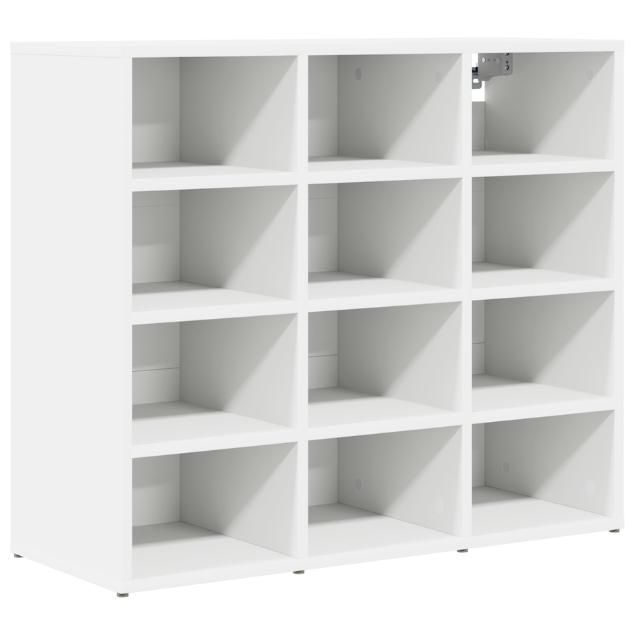 Schoenenkast met plank met opslag Wit 52.5 x 30 x 50 cm Bewerkt hout