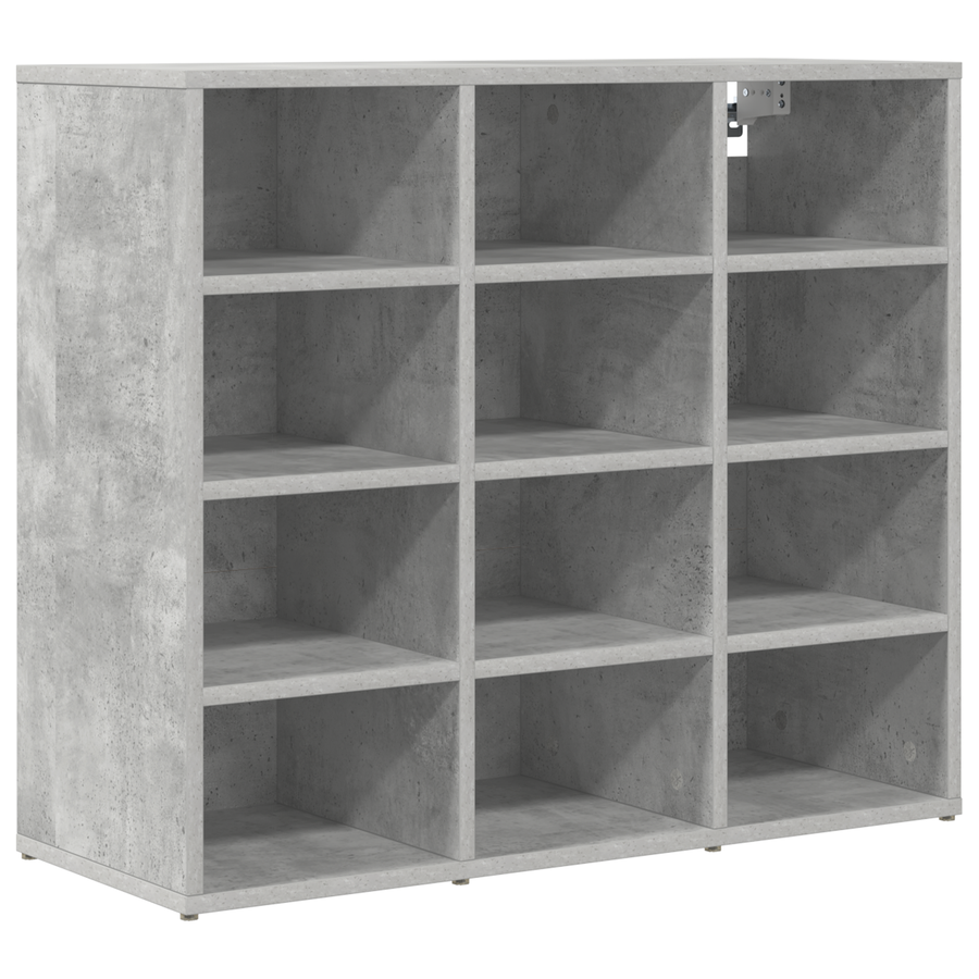 Schoenenkast Beton grijs 52.5 x 30 x 50 cm Bewerkt hout