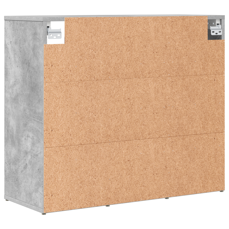 Schoenenkast Beton grijs 52.5 x 30 x 50 cm Bewerkt hout