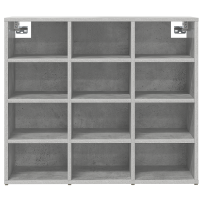 Schoenenkast Beton grijs 52.5 x 30 x 50 cm Bewerkt hout