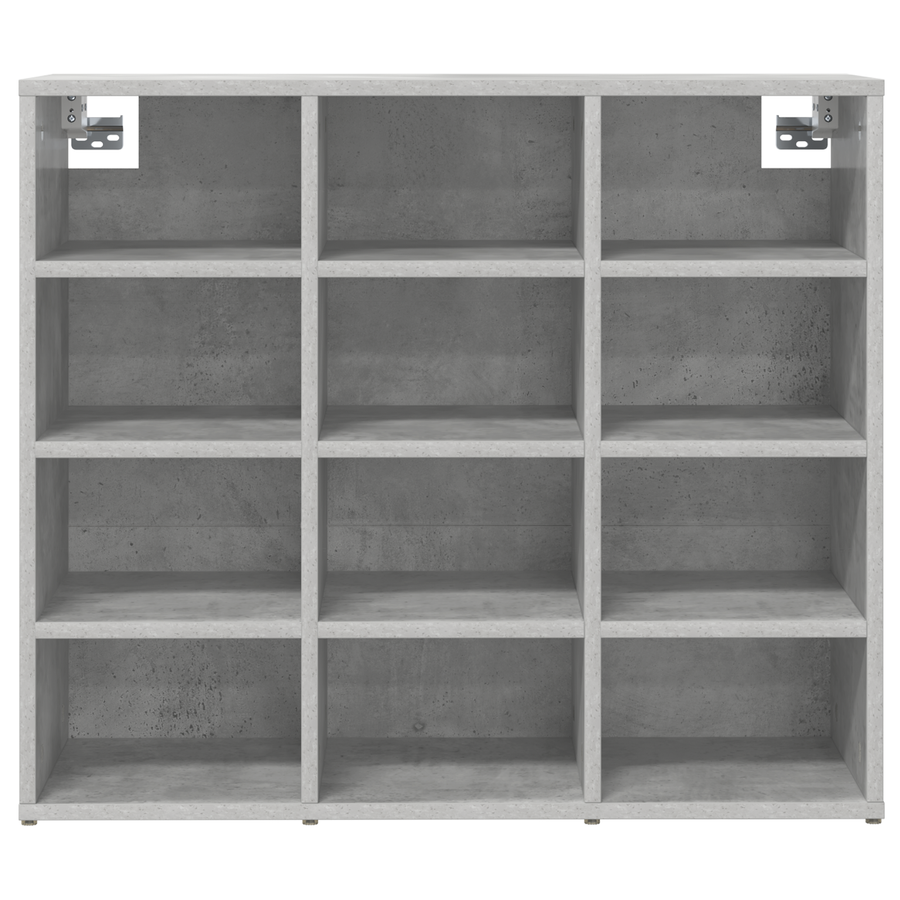 Schoenenkast Beton grijs 52.5 x 30 x 50 cm Bewerkt hout