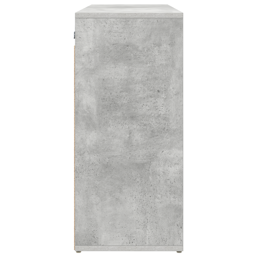 Schoenenkast Beton grijs 52.5 x 30 x 50 cm Bewerkt hout