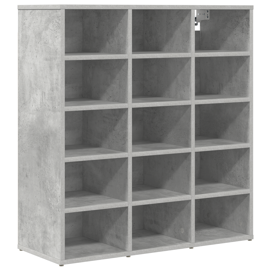 Schoenenkast Beton grijs 52.5 x 30 x 50 cm Bewerkt hout