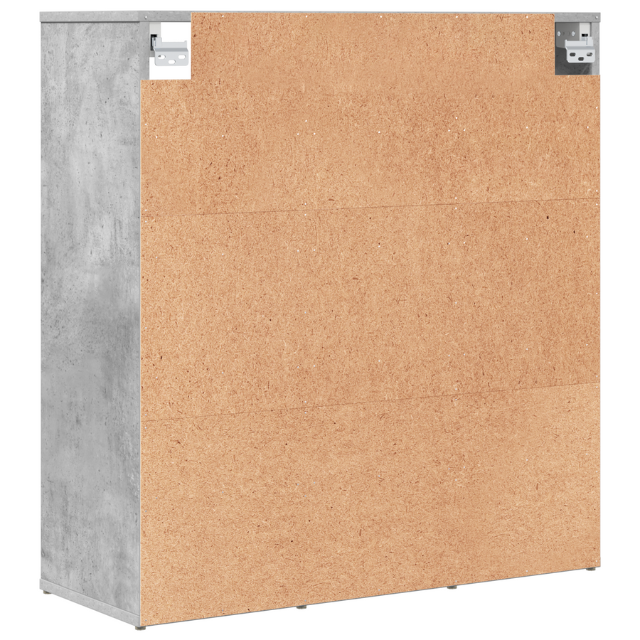 Schoenenkast Beton grijs 52.5 x 30 x 50 cm Bewerkt hout