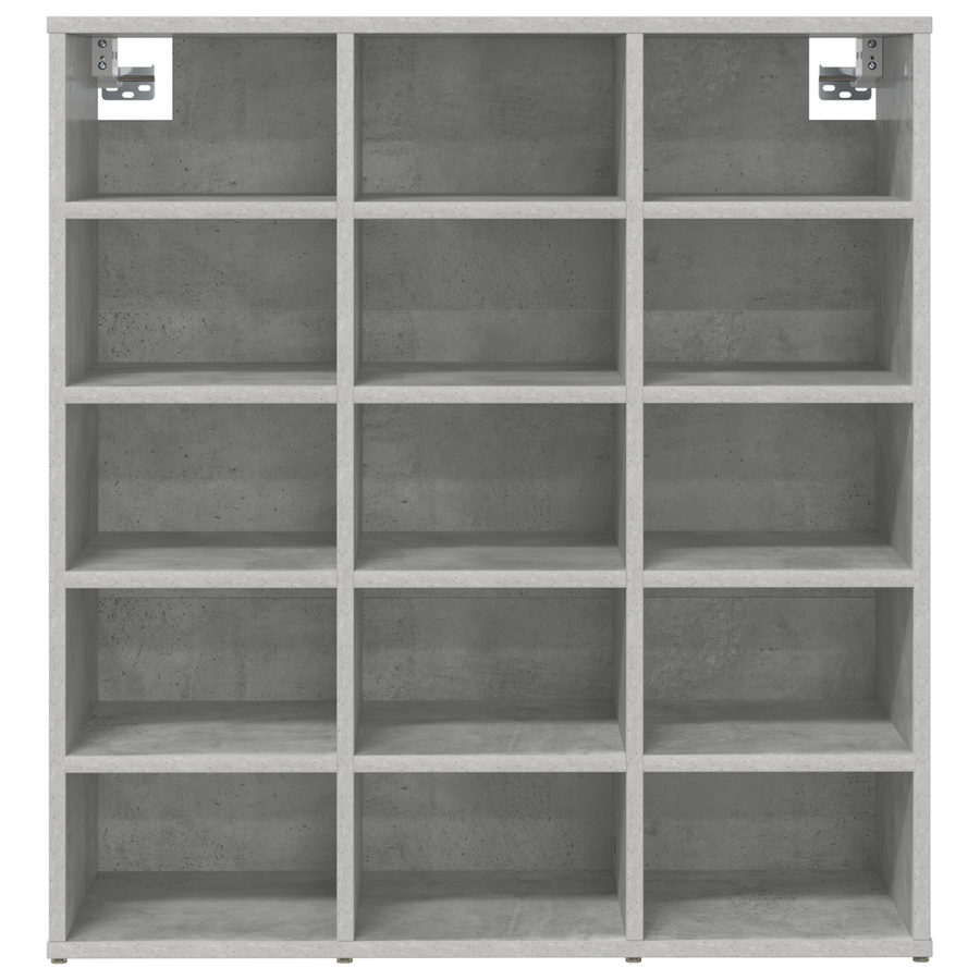 Schoenenkast Beton grijs 52.5 x 30 x 50 cm Bewerkt hout