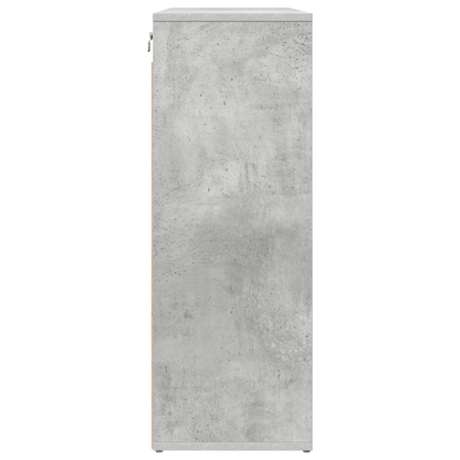 Schoenenkast Beton grijs 52.5 x 30 x 50 cm Bewerkt hout