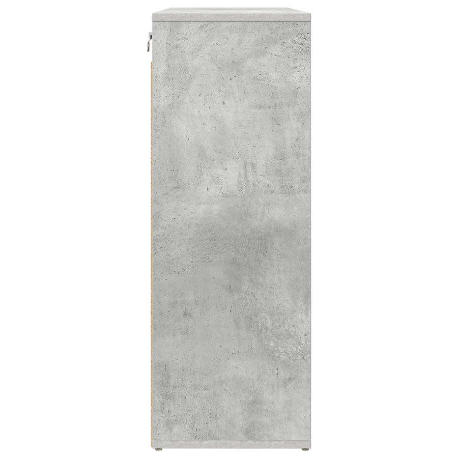 Schoenenkast Beton grijs 52.5 x 30 x 50 cm Bewerkt hout