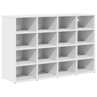 Schoenenkast 103x30x67 cm wit bewerkt hout