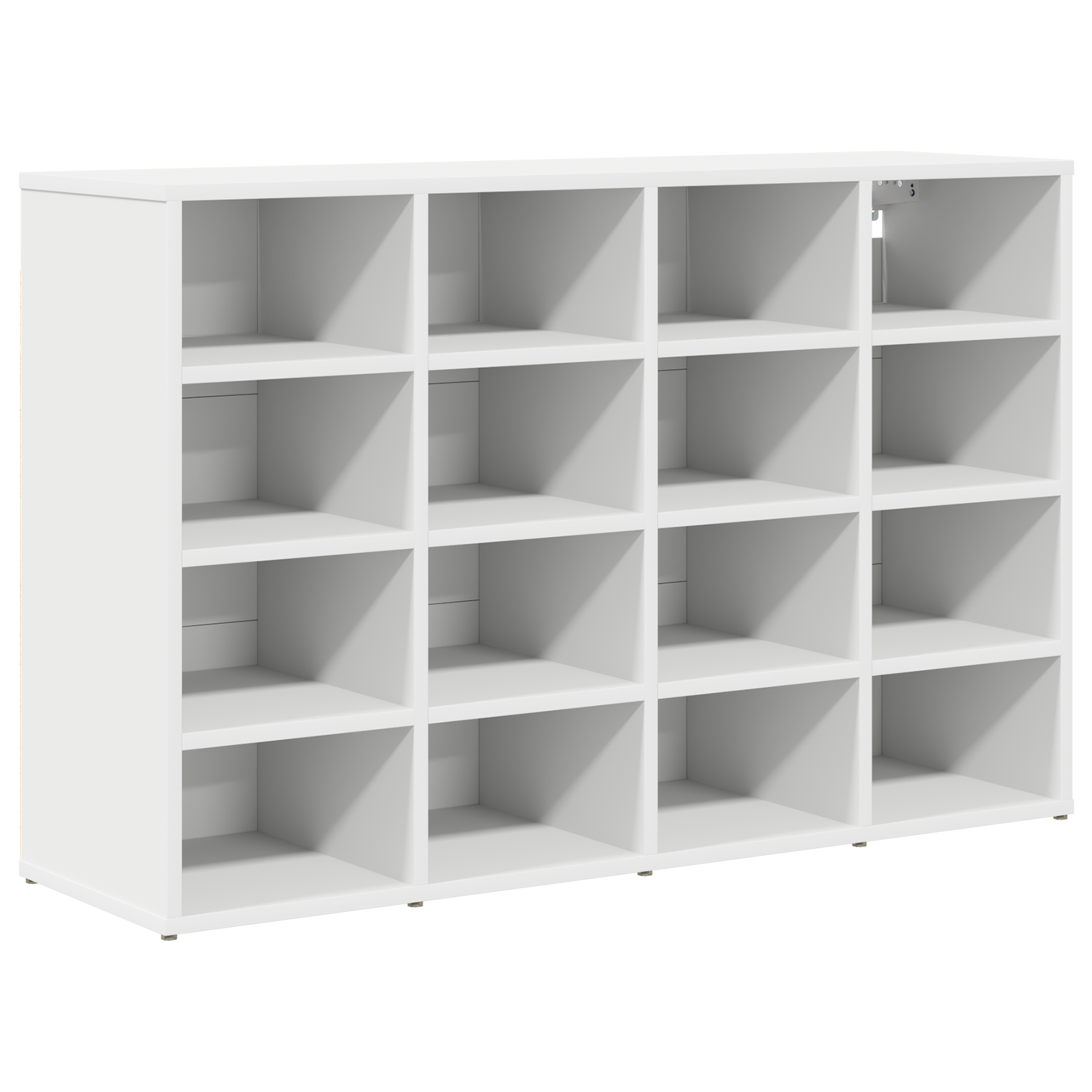 Schoenenkast met plank met opslag Wit 52.5 x 30 x 50 cm Bewerkt hout