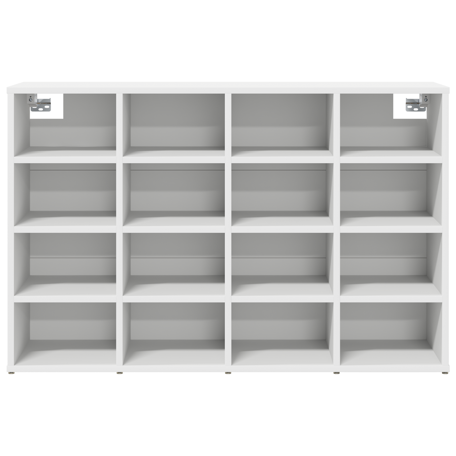 Schoenenkast met plank met opslag Wit 52.5 x 30 x 50 cm Bewerkt hout