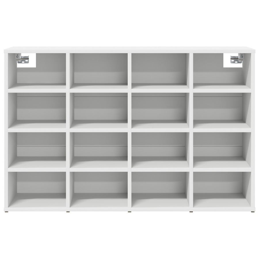 Schoenenkast met plank met opslag Wit 52.5 x 30 x 50 cm Bewerkt hout