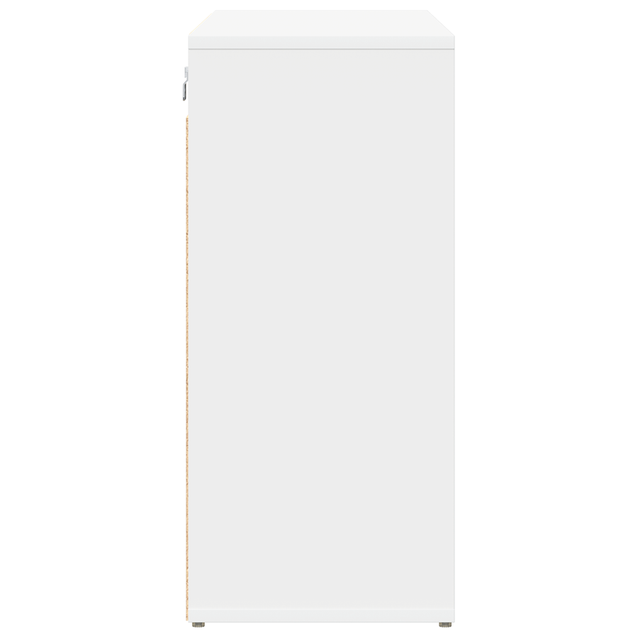 Schoenenkast met plank met opslag Wit 52.5 x 30 x 50 cm Bewerkt hout