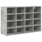 Schoenenkast 103x30x67 cm bewerkt hout betongrijs