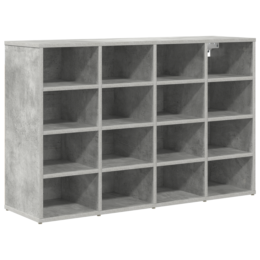 Schoenenkast Beton grijs 52.5 x 30 x 50 cm Bewerkt hout