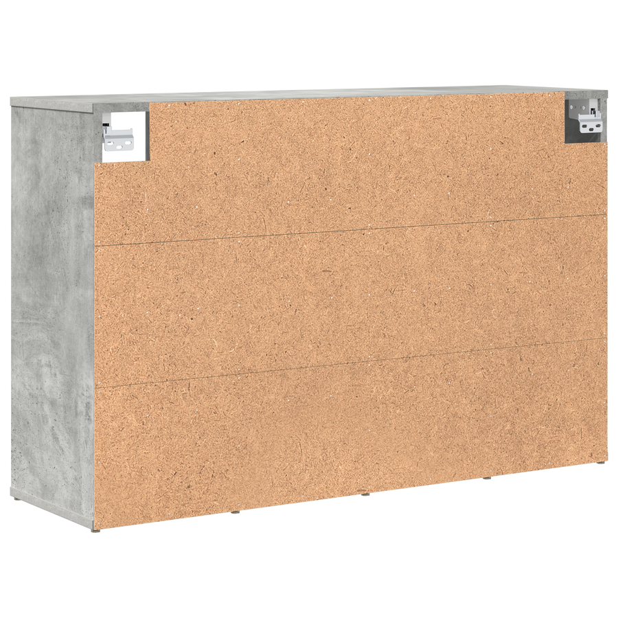 Schoenenkast Beton grijs 52.5 x 30 x 50 cm Bewerkt hout