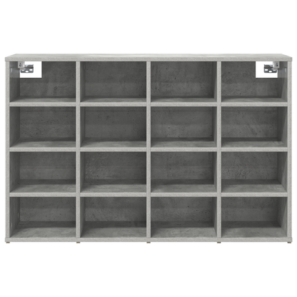 Schoenenkast Beton grijs 52.5 x 30 x 50 cm Bewerkt hout