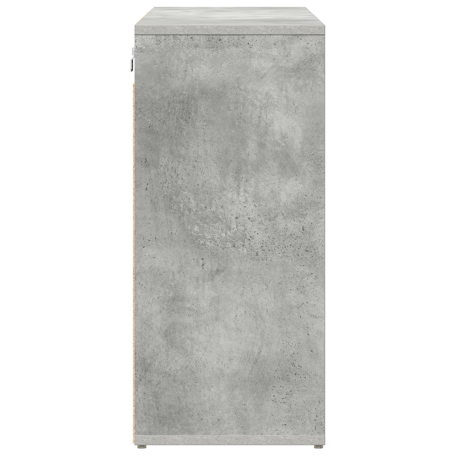 Schoenenkast Beton grijs 52.5 x 30 x 50 cm Bewerkt hout