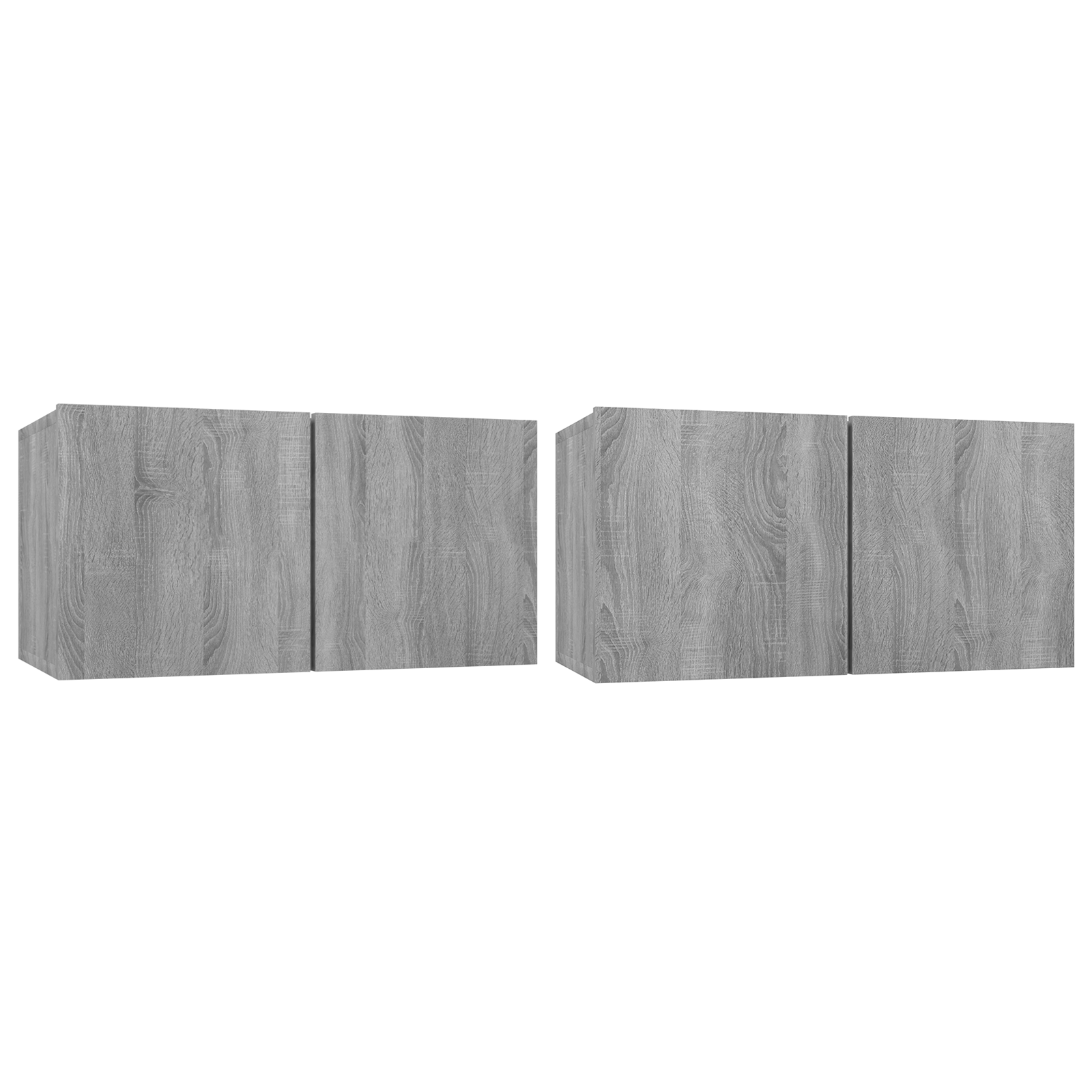 Tv-hangmeubelen 2 st 60x30x30 cm bewerkt hout grijs sonoma