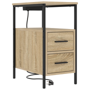 Nachtkastje 30x48x61 cm Sonoma Eiken bewerkt hout