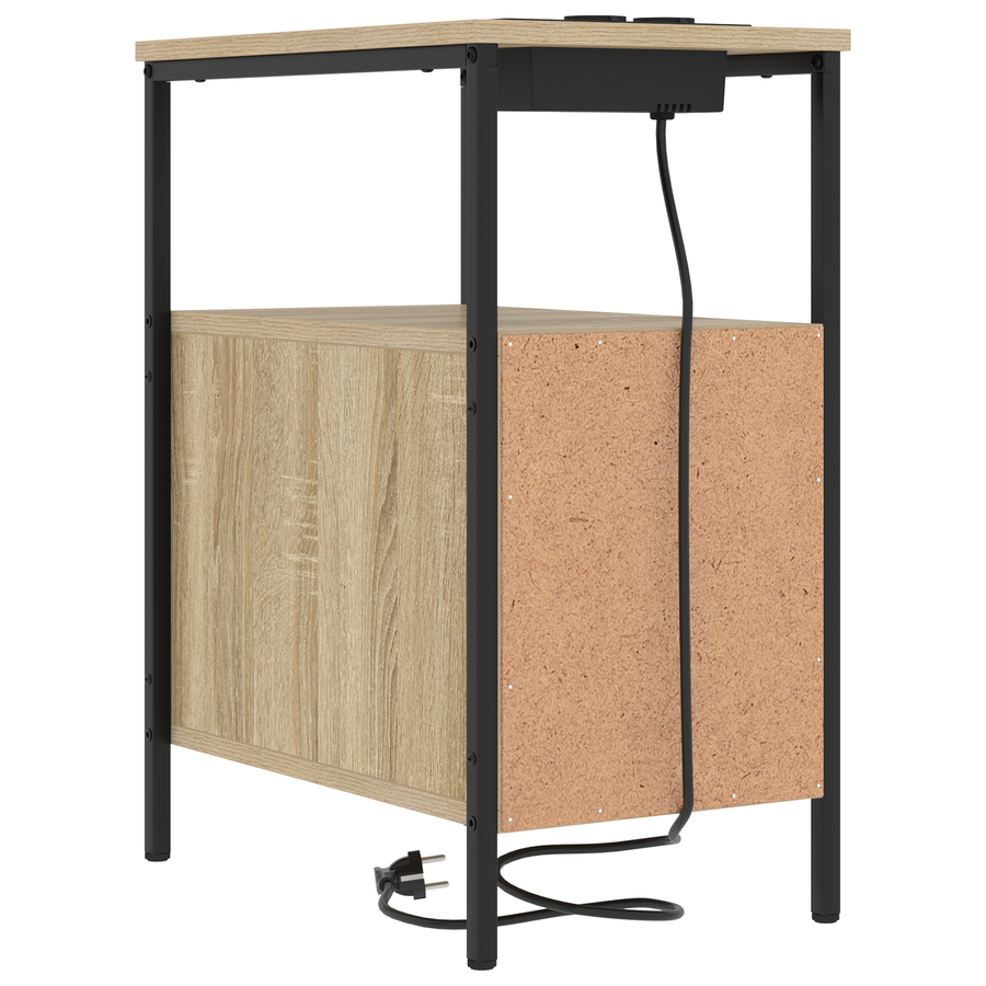 Nachtkastje met lade Sonoma eiken 30 x 48 x 61 cm Bewerkt hout
