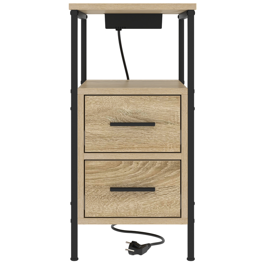 Nachtkastje met lade Sonoma eiken 30 x 48 x 61 cm Bewerkt hout