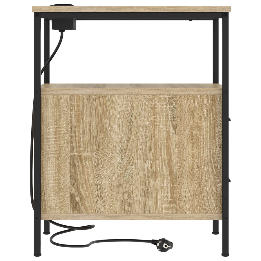 Nachtkastje met lade Sonoma eiken 30 x 48 x 61 cm Bewerkt hout