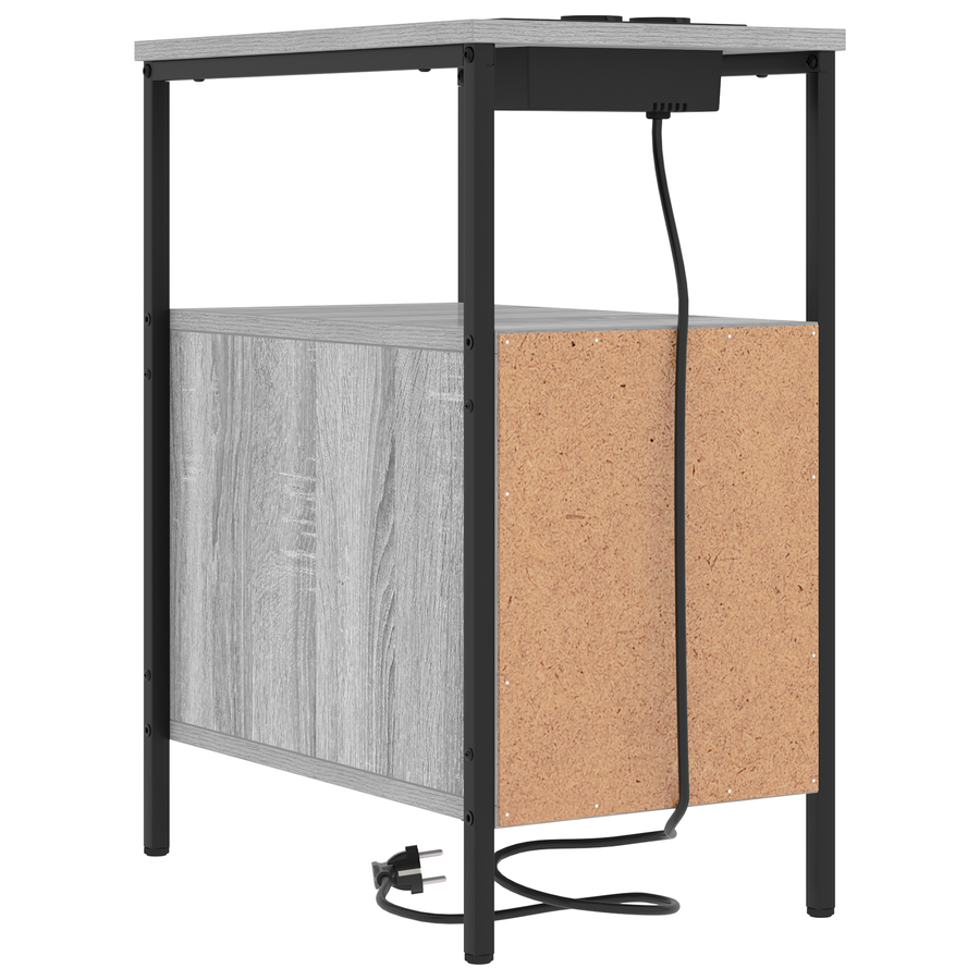 Nachtkastje met lade Grijs sonoma 30 x 48 x 61 cm Bewerkt hout
