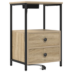Nightstand with drawer Sonoma Oak 40 x 31 x 60 cm Engineered wood
