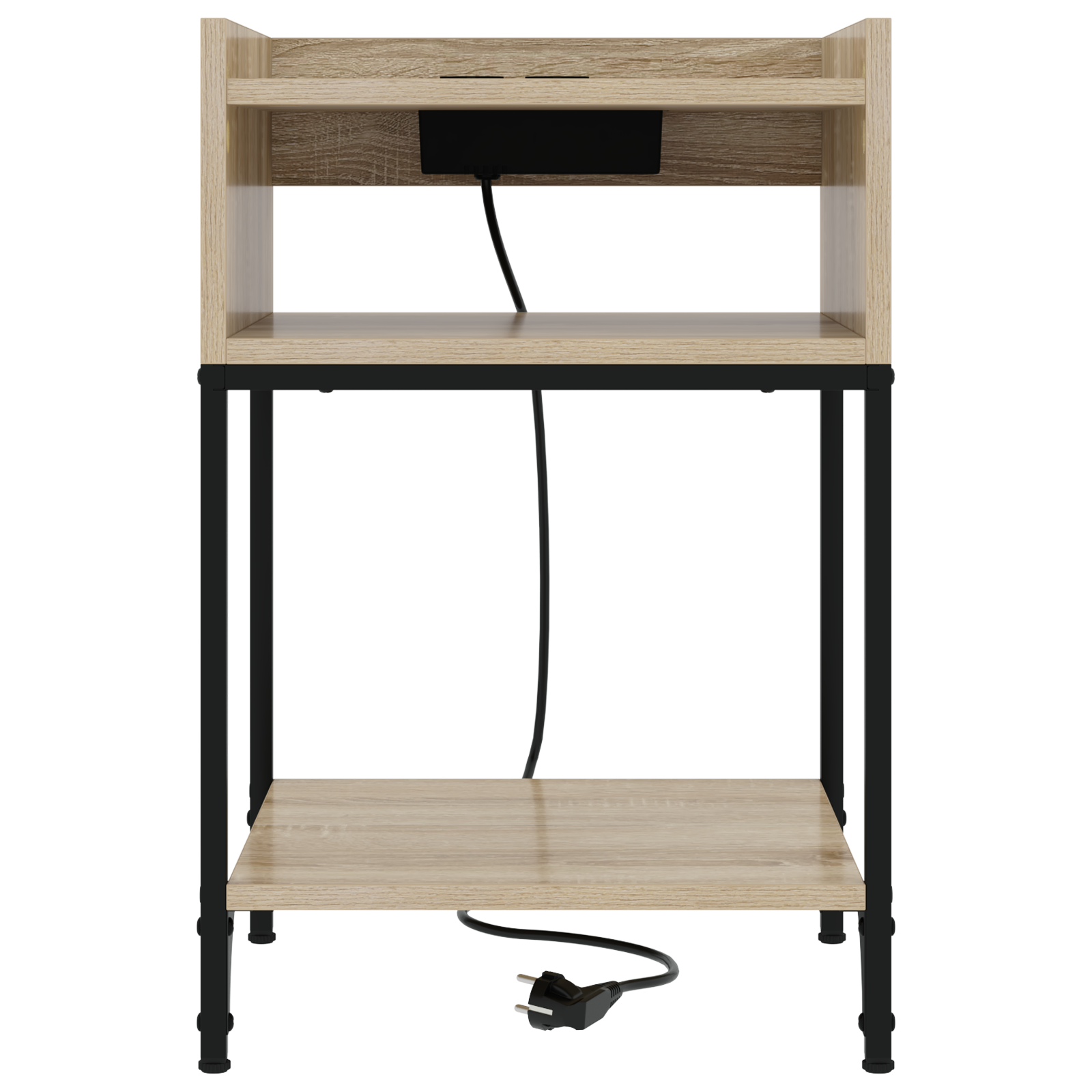 Nachtkastje met plank Sonoma eiken 40 x 40 x 61 cm Bewerkt hout