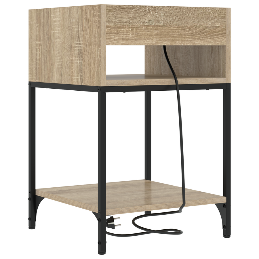 Bedside kasten 2 pcs Sonoma eiken 40 x 40 x 61 cm Bewerkt hout