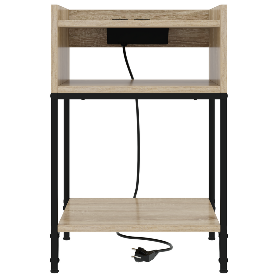 Bedside kasten 2 pcs Sonoma eiken 40 x 40 x 61 cm Bewerkt hout