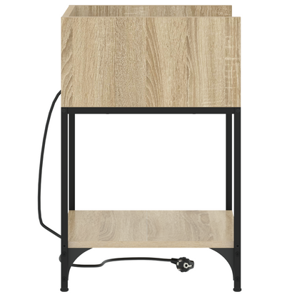 Bedside kasten 2 pcs Sonoma eiken 40 x 40 x 61 cm Bewerkt hout