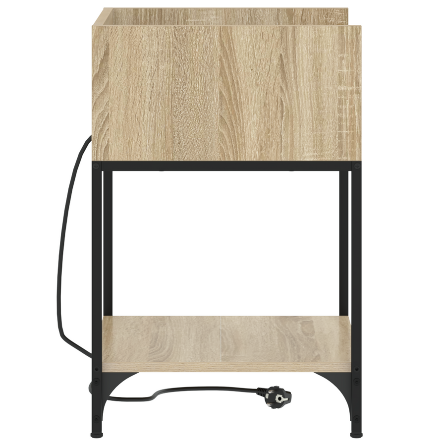 Bedside kasten 2 pcs Sonoma eiken 40 x 40 x 61 cm Bewerkt hout
