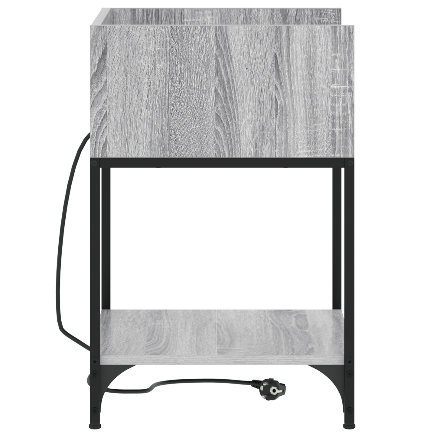 Nachtkastje met plank Grijs sonoma 40 x 40 x 61 cm Bewerkt hout