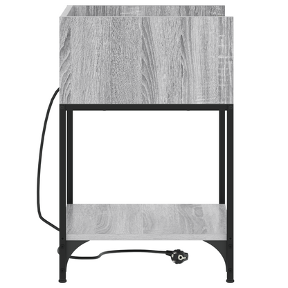 Nachtkastje met plank Grijs sonoma 40 x 40 x 61 cm Bewerkt hout