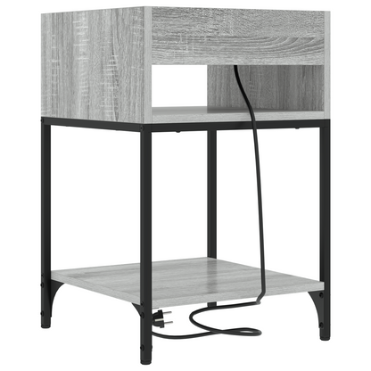 Bedside kasten 2 pcs Grijs sonoma 40 x 40 x 61 cm Bewerkt hout