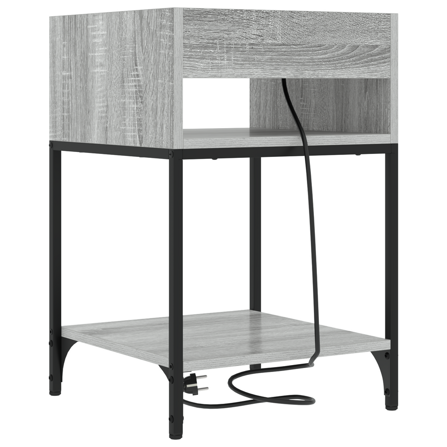 Bedside kasten 2 pcs Grijs sonoma 40 x 40 x 61 cm Bewerkt hout