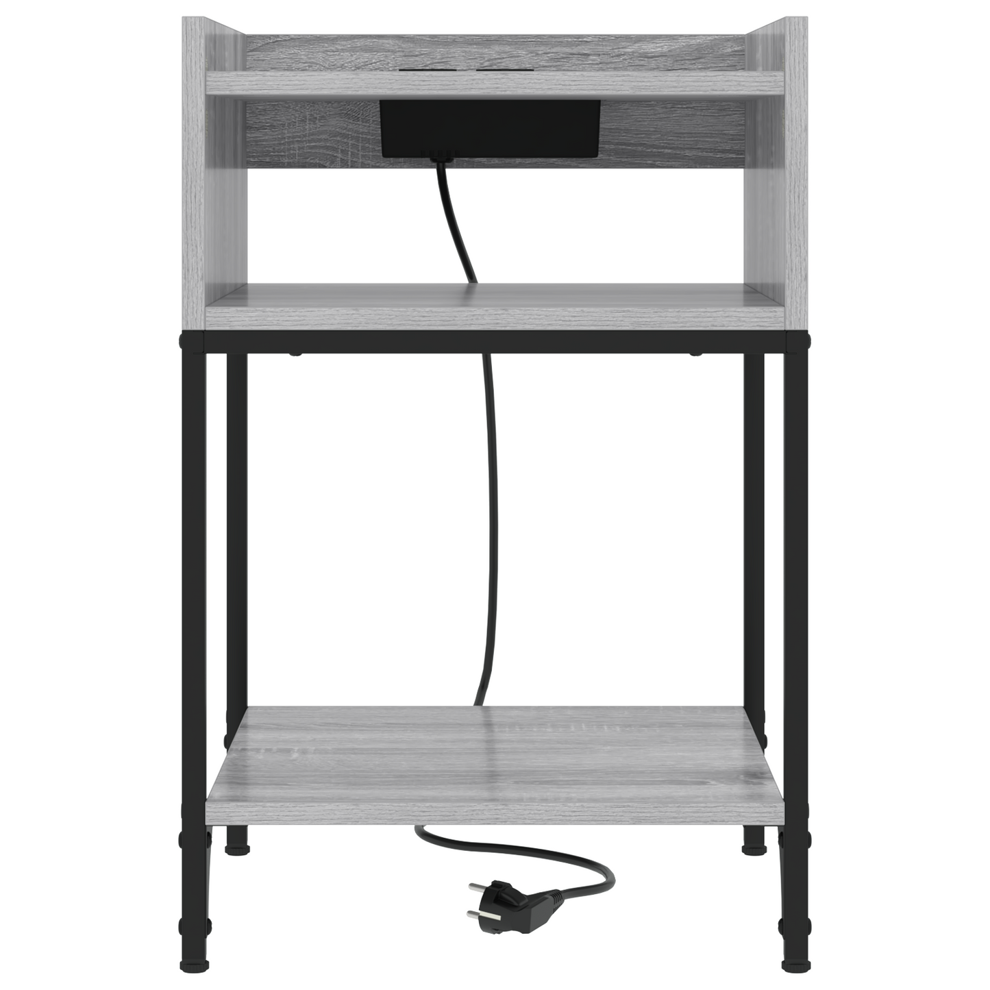 Bedside kasten 2 pcs Grijs sonoma 40 x 40 x 61 cm Bewerkt hout